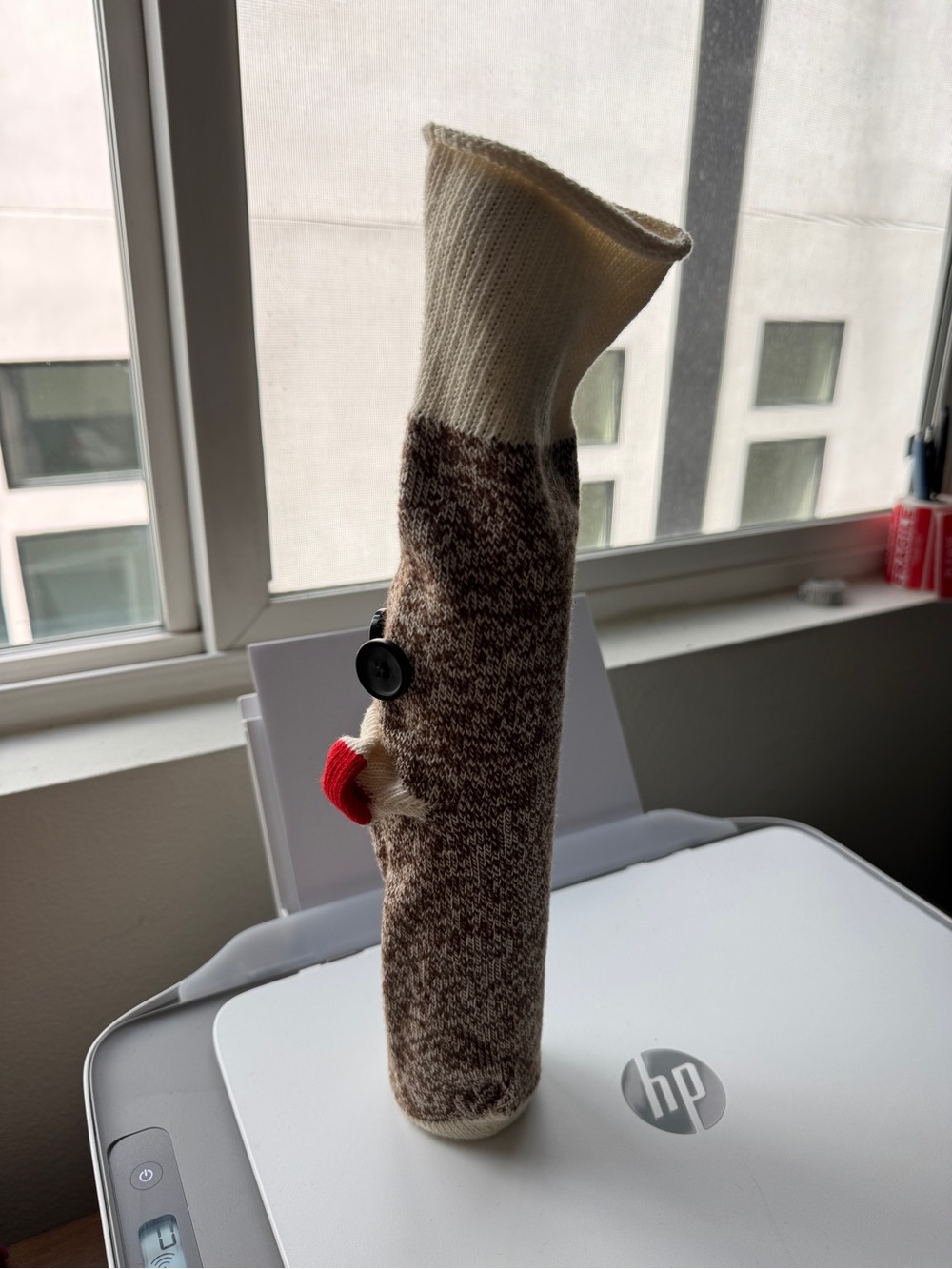 Sock Monkey Wine Bottle Holder - Picture 2 of 3